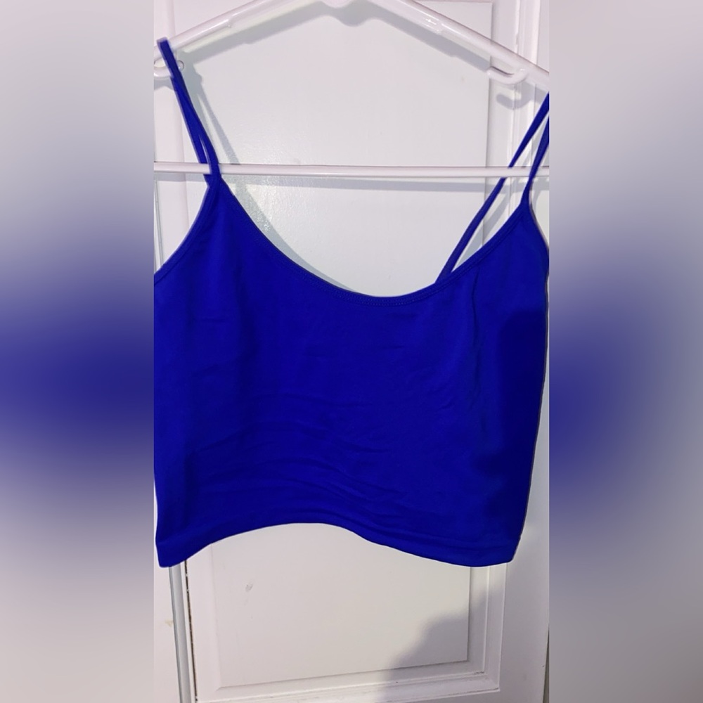 OS blue crop top